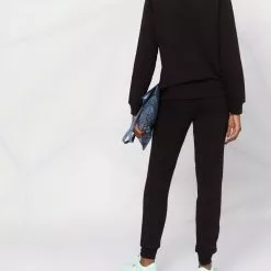 Karl Lagerfeld embroidered stripe-detail logo sweatshirt