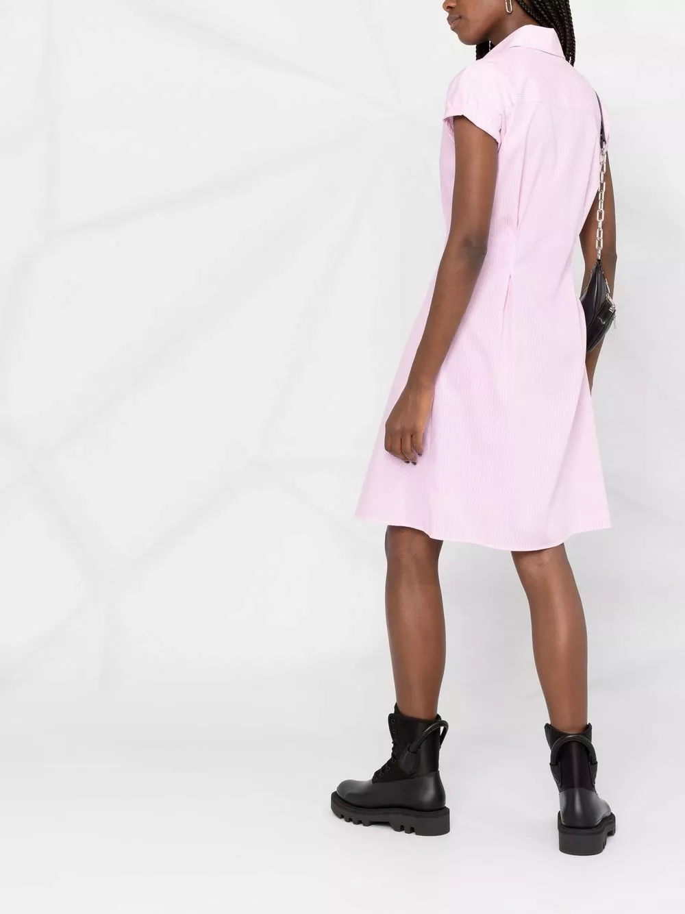 Karl Lagerfeld logo-embroidered shirt dress