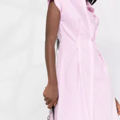 Karl Lagerfeld logo-embroidered shirt dress