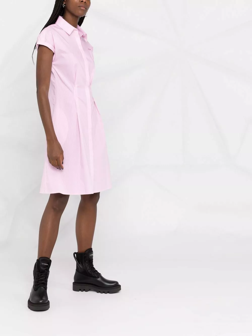 Karl Lagerfeld logo-embroidered shirt dress