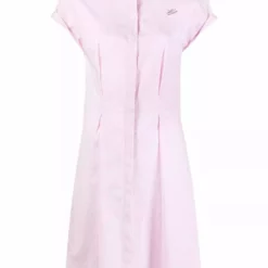 Karl Lagerfeld logo-embroidered shirt dress