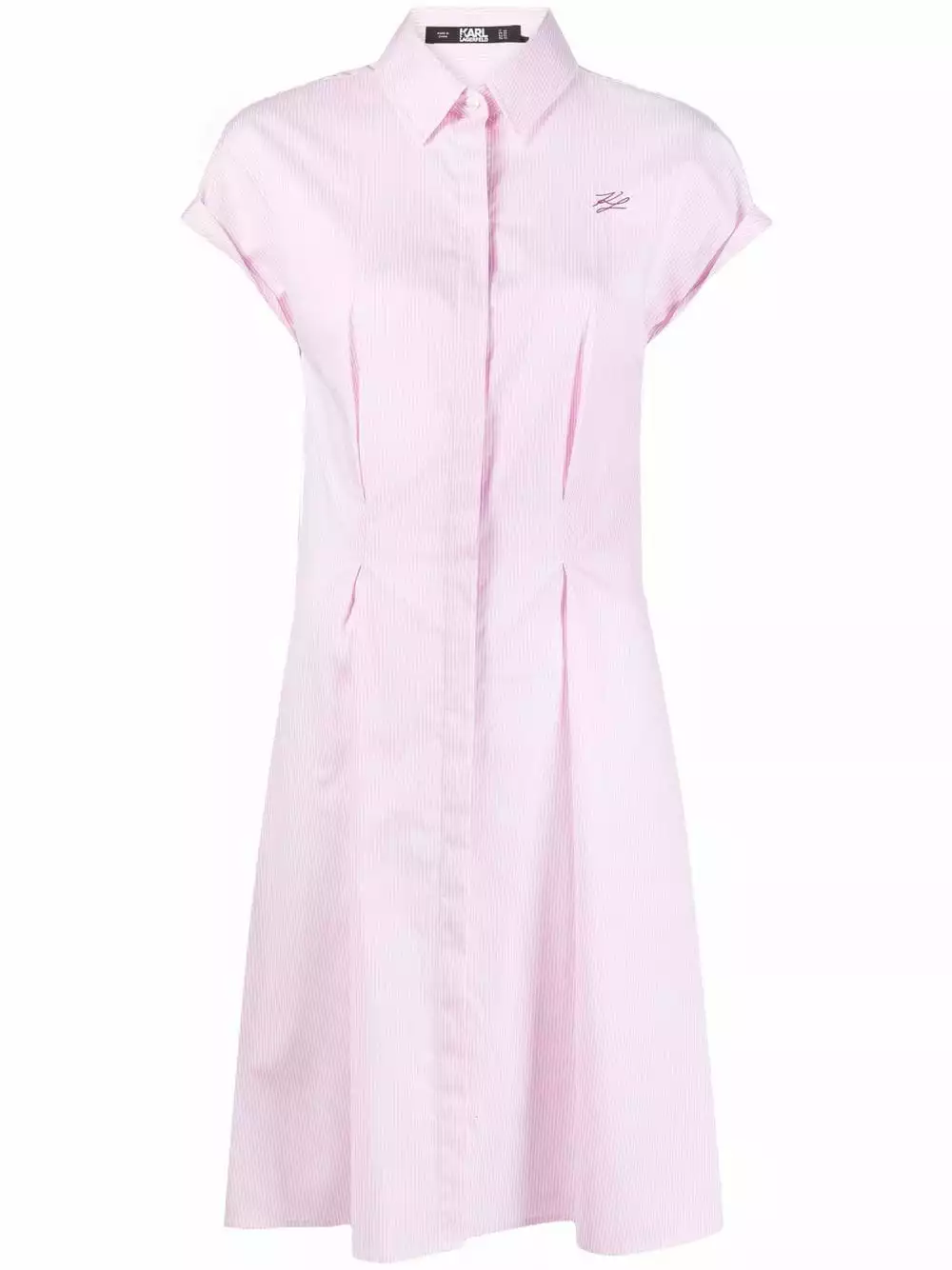 Karl Lagerfeld logo-embroidered shirt dress