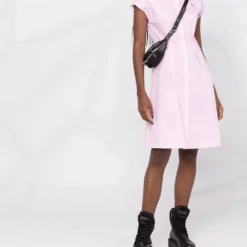 Karl Lagerfeld logo-embroidered shirt dress