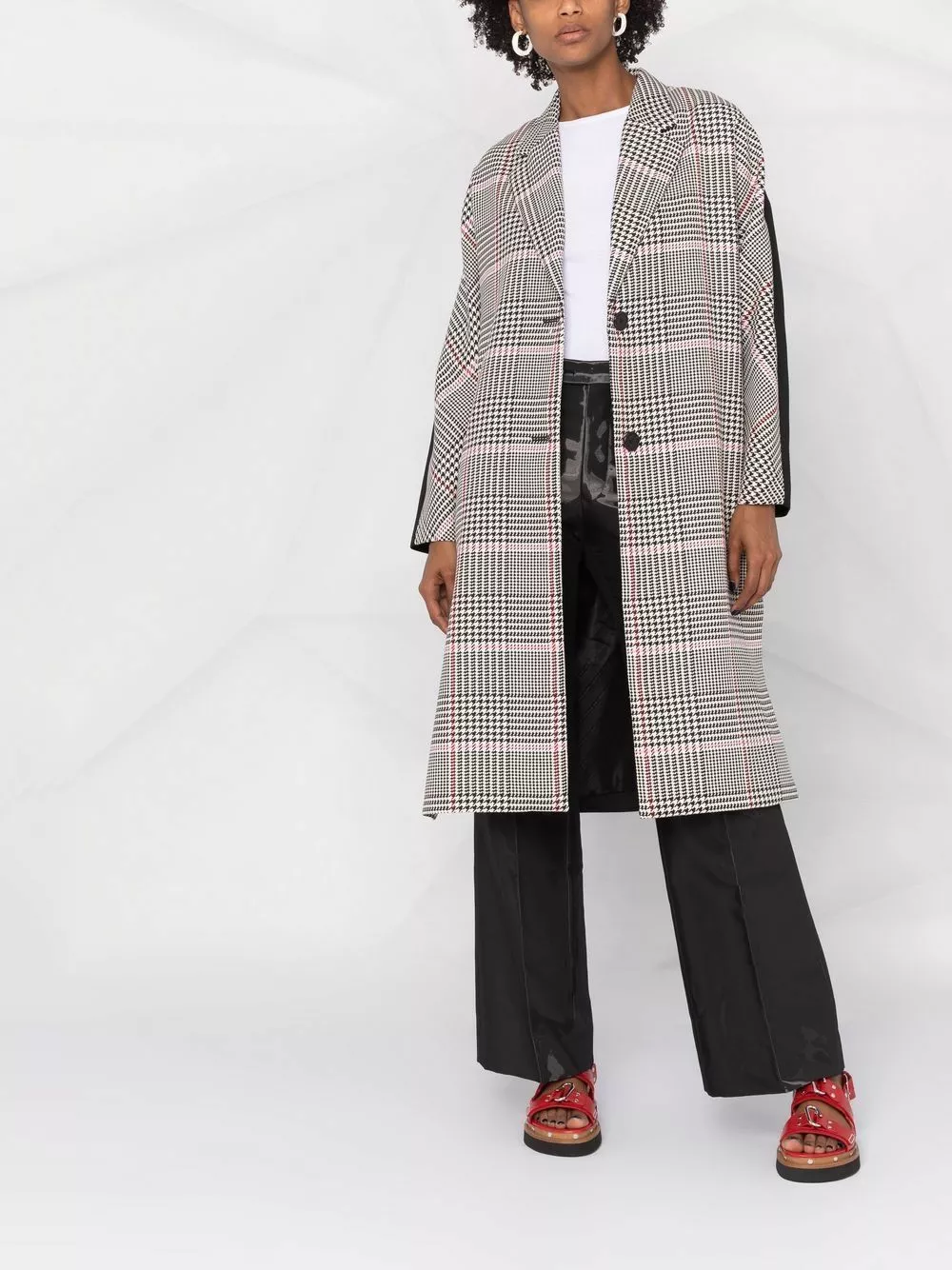 Karl Lagerfeld single-breasted checked coat