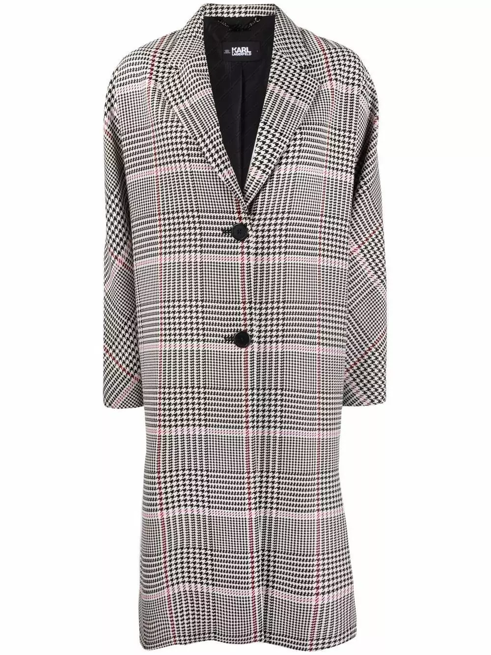 Karl Lagerfeld single-breasted checked coat