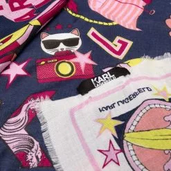 Karl Lagerfeld RSG Surf Elements-print scarf