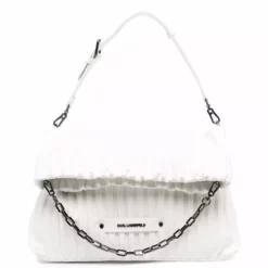 Karl Lagerfeld quilted foldover-top tote bag
