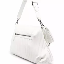 Karl Lagerfeld quilted foldover-top tote bag