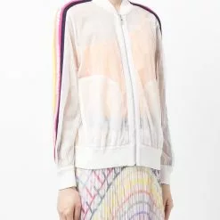 Karl Lagerfeld logo zipped bomber jacket