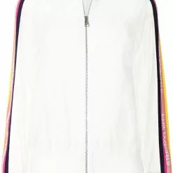 Karl Lagerfeld logo zipped bomber jacket
