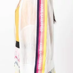 Karl Lagerfeld logo zipped bomber jacket