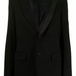 Karl Lagerfeld logo-tape detail blazer