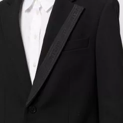 Karl Lagerfeld logo-tape detail blazer