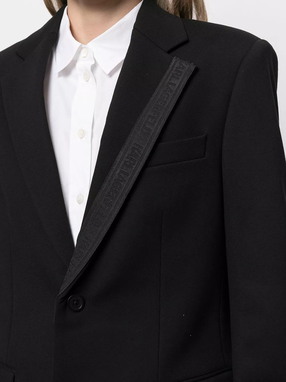 Karl Lagerfeld logo-tape detail blazer