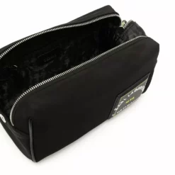 Karl Lagerfeld logo-patch wash bag