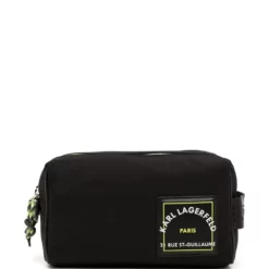 Karl Lagerfeld logo-patch wash bag