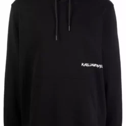 Karl Lagerfeld logo-print rib-trimmed hoodie