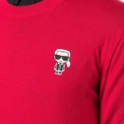 Karl Lagerfeld logo-print cotton jumper