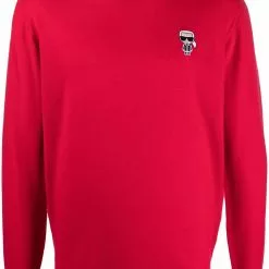 Karl Lagerfeld logo-print cotton jumper