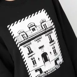 Karl Lagerfeld K/Maison-print rib-trimmed sweatshirt