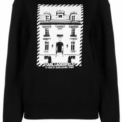 Karl Lagerfeld K/Maison-print rib-trimmed sweatshirt