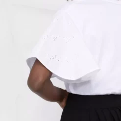 Karl Lagerfeld ruffled-sleeve T-shirt