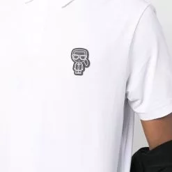 Karl Lagerfeld embroidered Ikonik polo shirt
