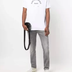 Karl Lagerfeld logo-print stretch-cotton T-shirt