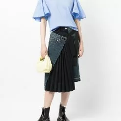 Karl Lagerfeld flutter sleeve T-shirt