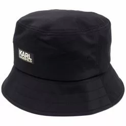 Karl Lagerfeld logo patch bucket hat