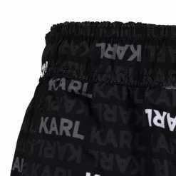 Karl Lagerfeld logo-print drawstring-waist swim shorts