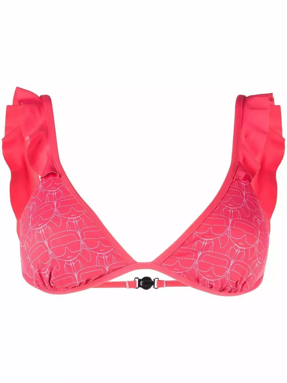 Karl Lagerfeld monogram triangle bikini top