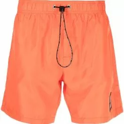 Karl Lagerfeld logo-patch drawstring swim shorts