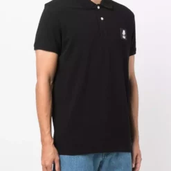 Karl Lagerfeld logo-patch cotton polo shirt