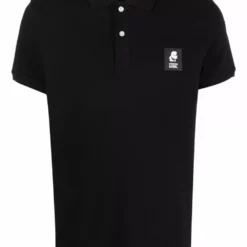 Karl Lagerfeld logo-patch cotton polo shirt