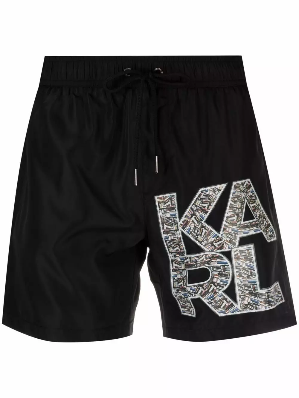 Karl Lagerfeld logo-print drawstring swim shorts