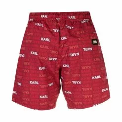 Karl Lagerfeld logo-print patch-detail swim shorts