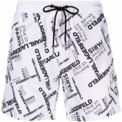 Karl Lagerfeld logo-print swim shorts