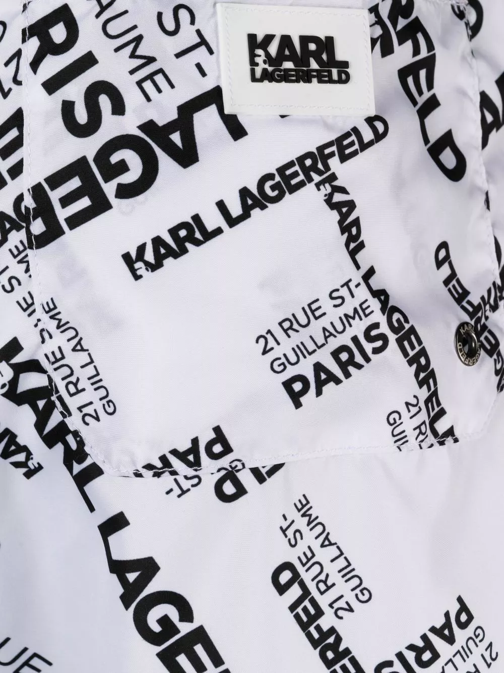 Karl Lagerfeld logo-print swim shorts