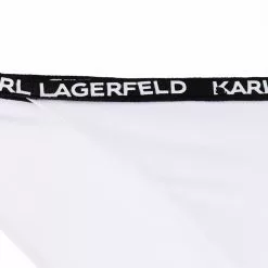 Karl Lagerfeld logo waist triangle bikini bottoms