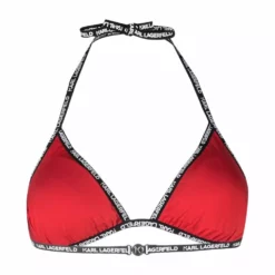 Karl Lagerfeld logo-tape triangle bra