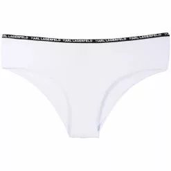 Karl Lagerfeld logo tape-trimmed bikini bottoms