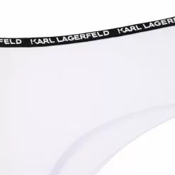 Karl Lagerfeld logo tape-trimmed bikini bottoms