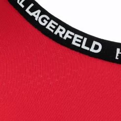 Karl Lagerfeld logo-tape swimsuit