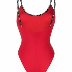 Karl Lagerfeld logo-tape swimsuit