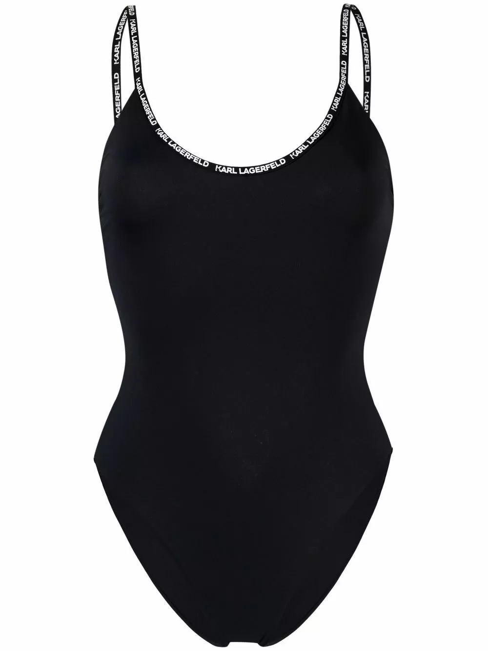 Karl Lagerfeld logo strap swimsuit
