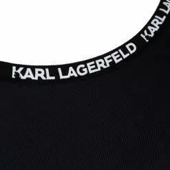 Karl Lagerfeld logo strap swimsuit