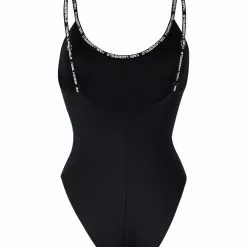 Karl Lagerfeld logo strap swimsuit
