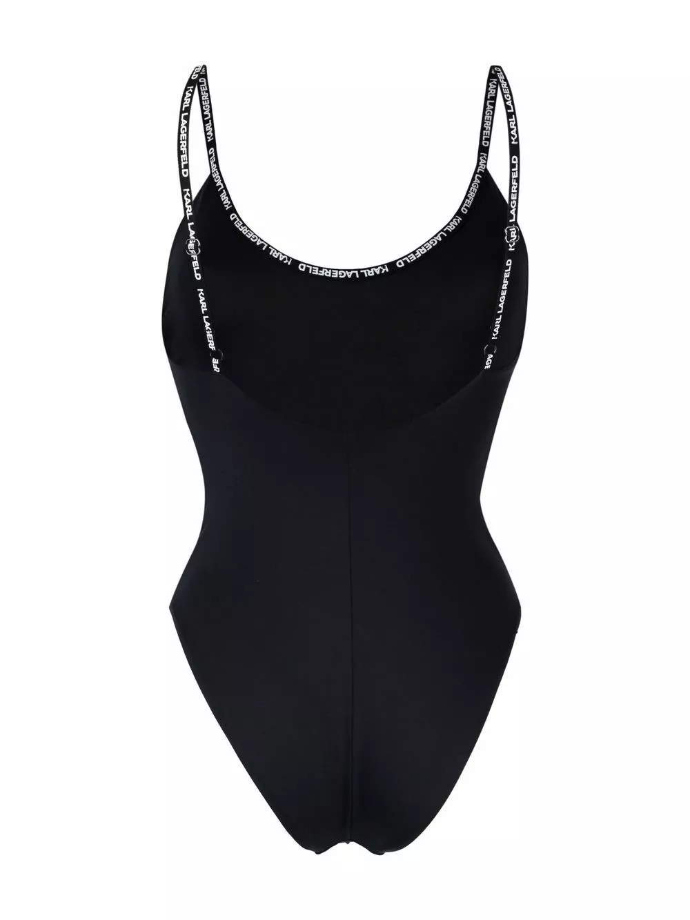 Karl Lagerfeld logo strap swimsuit