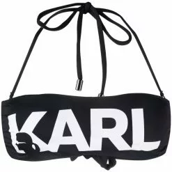 Karl Lagerfeld logo-print bandeau top